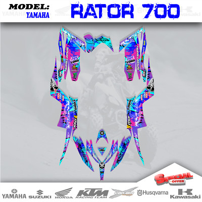 Kit De Décalcomanies Complètes Yamaha Raptor 700/700R (2013-2023) - Graphiques Brillants - Stickers Moto