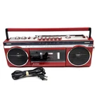 Vintage Sharp QT-12 Red Portable Stereo Radio Cassette BoomBox QT12R Japan