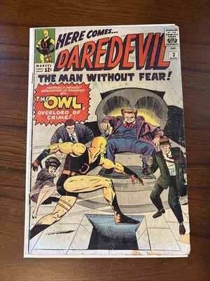 Daredevil #3 (Marvel 1964) Key Comic! 1st App Owl! 3rd App Daredevil! GD