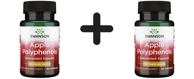 2 x Swanson Maximum Strength Apple Polyphenols, 125mg - 60 caps (266,56 EUR/kg)