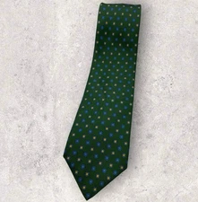 E. MARINELLA Silk Tie ITALY XL Green Blue Yellow Geometric W:3.6" EUC