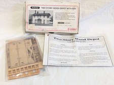 American Model Builders N Scale Building Kit Two Story Wood Depot With Bay