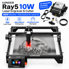 LONGER Ray5 10W Laser Engraver Cutter, 24000mm/min, w/ Used Air Assist Kit