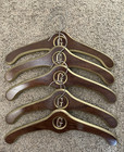 Lot of 11 Vintage Wooden Clothes Hangers Monogram G 17.75” Closet Display Decor — photo 1