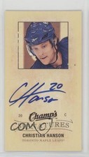 2009-10 Upper Deck Champ's Mini Signatures Christian Hanson #CS-CH Auto a6i