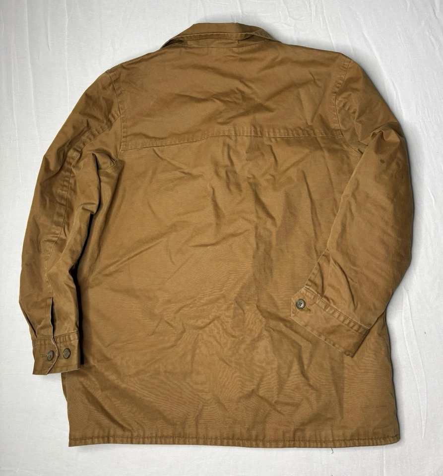 J Crew Barn Jacket Mens Size Large Brown Lined Field Coat Blanket Lined - Image 3 of 4