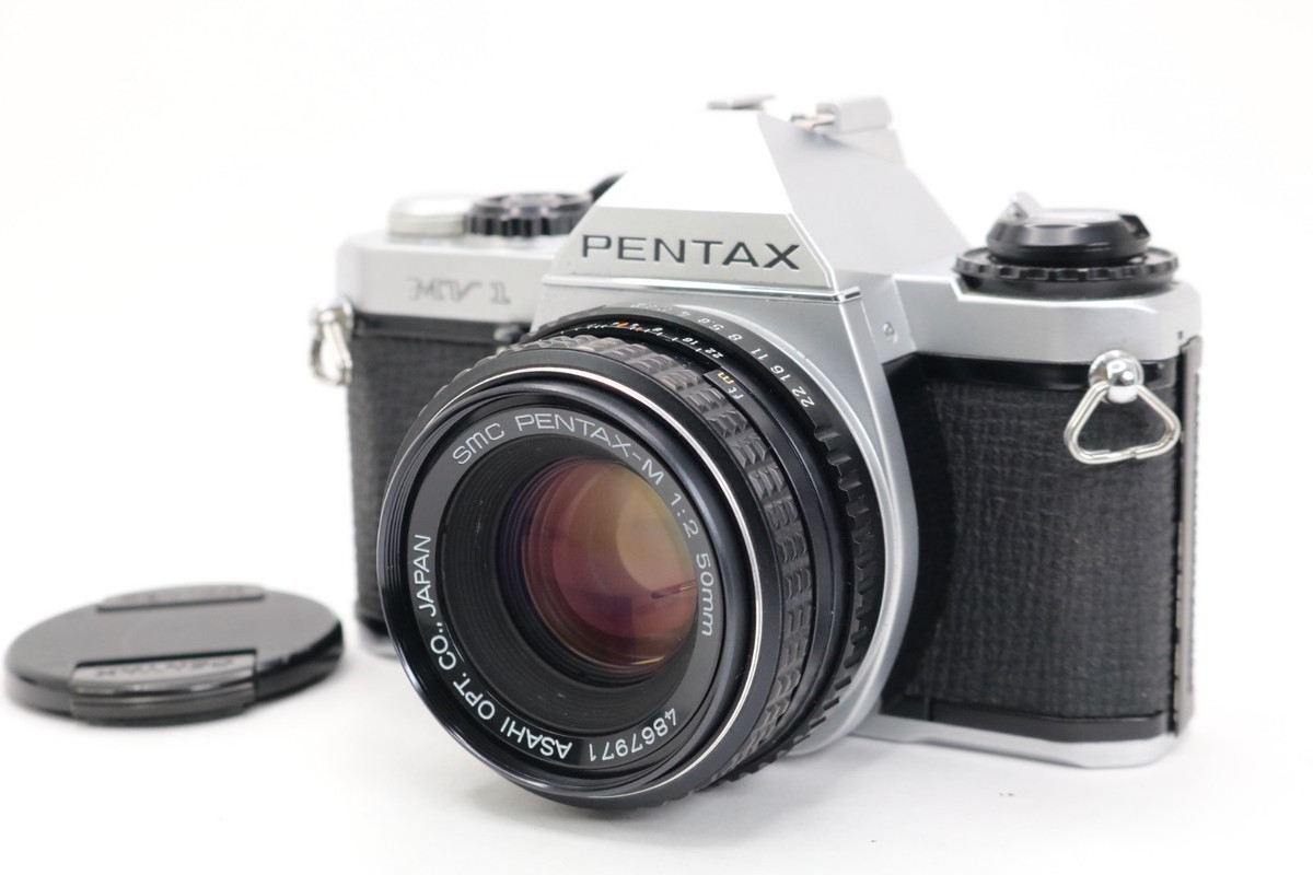 Pentax MV-1 35mm SLR フィルムカメラSMC 50mm F2 PENTAX MV1 35mm SLR Film Camera SMC Pentax M 50mm f/2 [Near MINT
