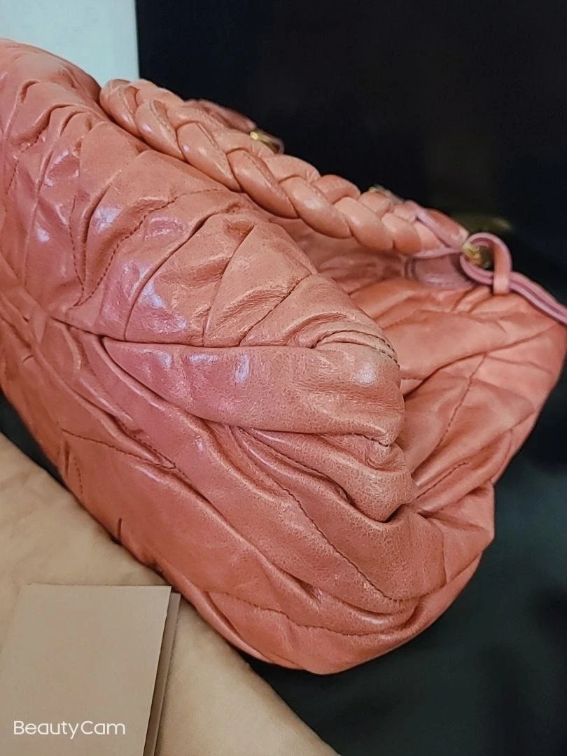 Borsa Miu Miu Matelasse tracolla pelle rosa USATA originale #S2283