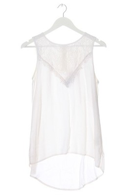 XHILARATION Blusentop Damen Top Gr. DE 38 weiß Casual-Look
