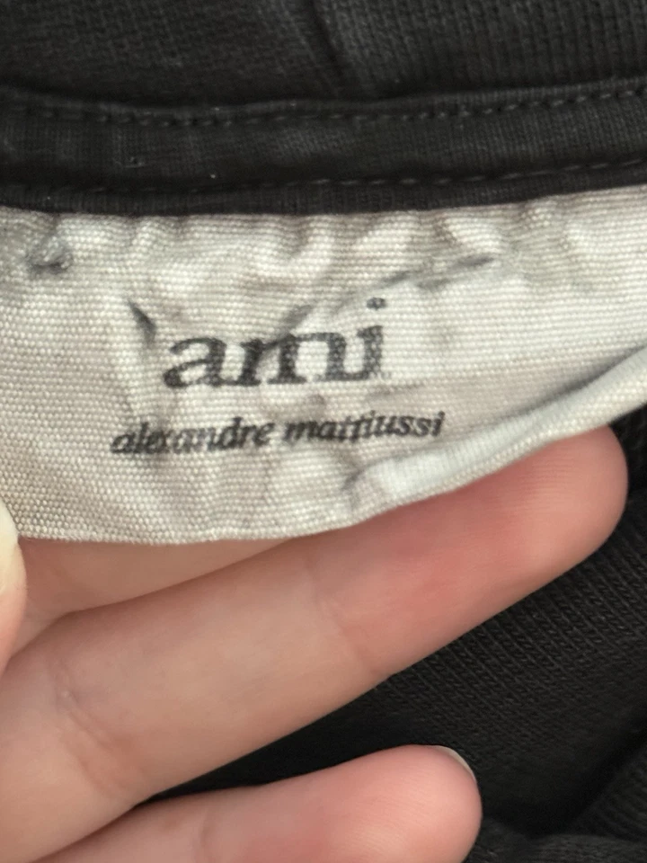 AMI Alexandre Mattiussi hoodie noir homme M Regular logo brodé poche kangourou - Photo 4/4