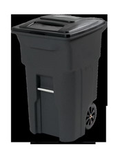 64 Gallon Black Garbage Can with Wheels and Lid FREE SHIPPING