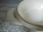 Haviland Limoges Covered Dish Basket Weave Handles Pink Gray Blue Multi-Floral — photo 7