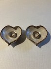 Two Matching Heart Shaped Candle Holders 