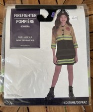 NEW Firefighter Girl Child Size XL 14 - 16 Dress Up Halloween Costume