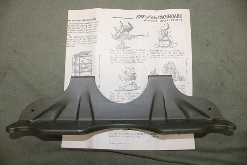 US Military Issue USMC ARMY WW2 1944 DATED PACKBOARD SHELF with Instructions