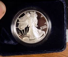AMERICAN SILVER EAGLE 2006 PROOF 1 TROY OZ WITH BOX AND COA