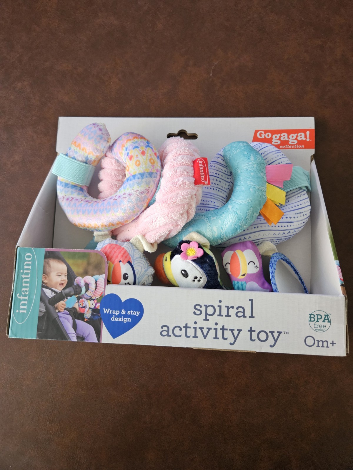 Infantino GaGa Spiral Car Seat Activity Toy - Pink