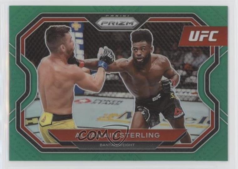 2021 Panini Prizm UFC Green Prizm Aljamain Sterling #152 u0u