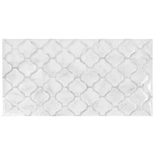 Smart Tiles Arabesco Marble White 22.56x11.58 in. Peel&Stick Vinyl Tile (2-Pack)