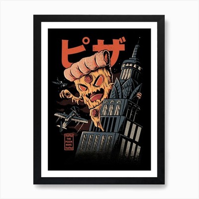 Pizza Kong Art Print Framed Wall Art Poster Canvas Print Picture