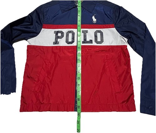 Ralph Lauren Boys Med(10-12) Windbreaker Red White Blue NWT Americana Preppy - Picture 3 of 5