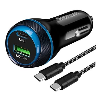45W Type C Super Fast Car Charger, USB-C PD3.0&QC3.0 Car Adapter Fast Charging 