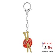 Enamel Bag Charm  Keychain Accessory for Purses, Backpacks  Hand Knitting