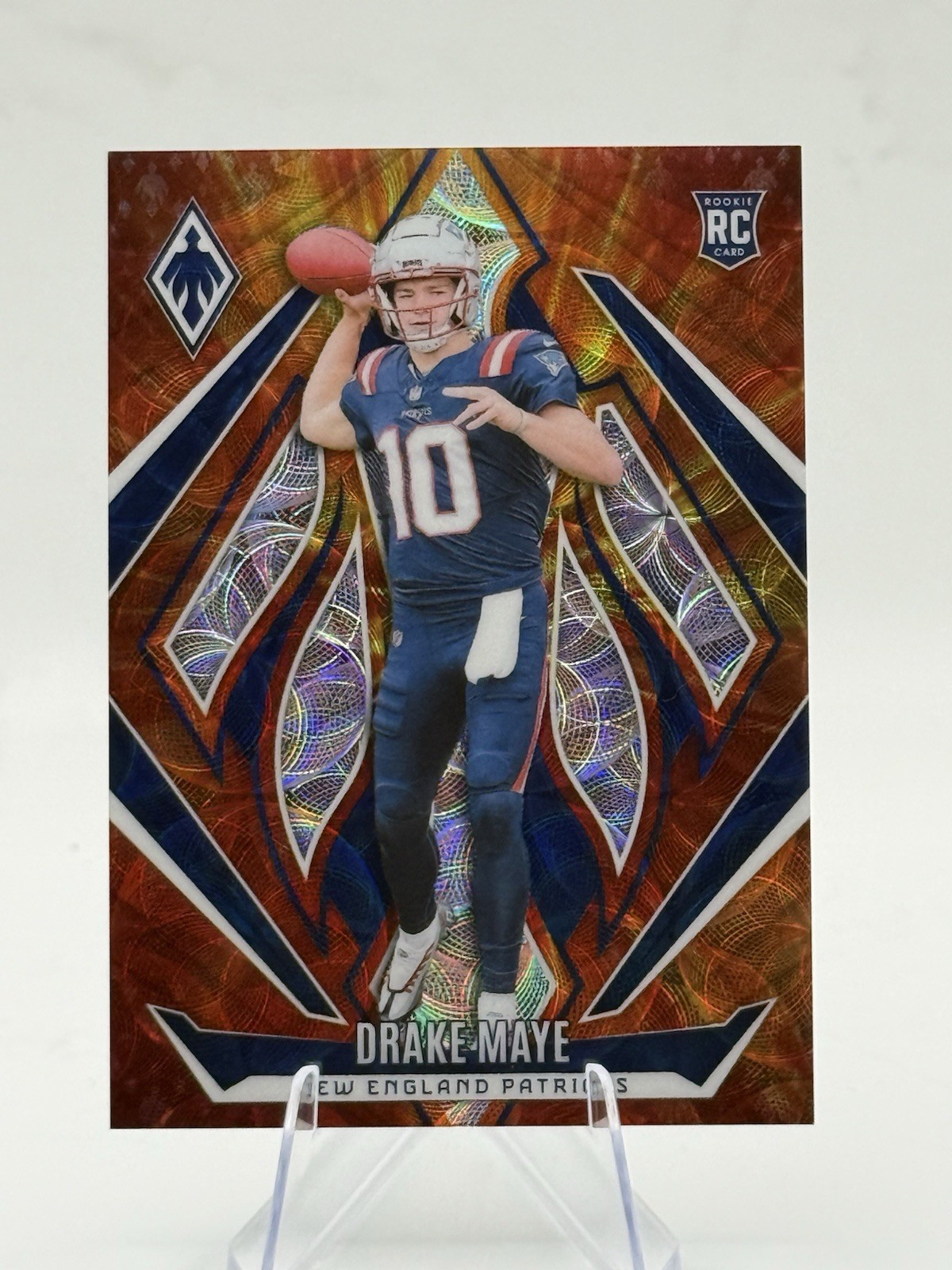 Drake Maye 2024 Panini Phoenix Fireburst Prizm #179 RC /350 Rookie Card Patriots