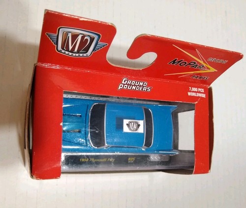 2023 M2 Machines 1958 Plymouth Fury Ground Pounders R25 Blue - Picture 3 of 5