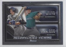 2017 Bowman Draft Recommended Viewing Evan White Sam Carlson #RV-SEA 0c6