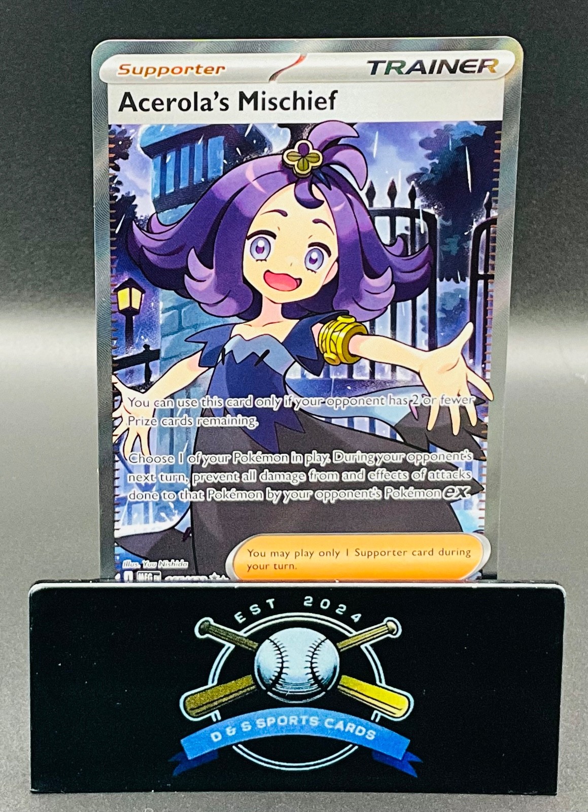 Pokémon Acerola’s Mischief 165/132 Mega Evolution Full Art Secret Rare NM/Mint