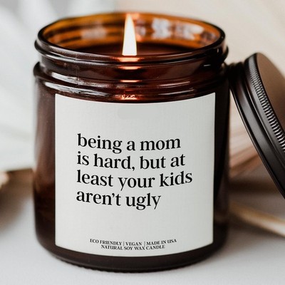 Being A Mom Is Hard Funny Candle Gift for Best Mother's Day 2026 Present Ideas