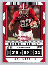 2020 Panini Contenders Draft Picks Mark Ingram II #22 Season Ticket Alabama