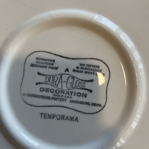 Vintage Mid Century Modern Canonsburg Temporama Oval Platter Atomic - Picture 5 of 6