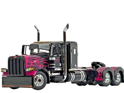 1/64 DCP BLACK/PINK PETERBILT 389 W/ 36