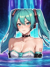 Anime Waifu Vocaloid Hatsune Miku 6" Vinyl Sticker