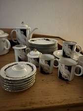 Kaffee - Essservice Weimar Echt Kobalt Porzellan