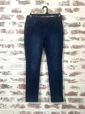 Chico  s Perfect Stretch Denim Jeans Pull On Dark Wash Faded Skinny Sz 0 S 