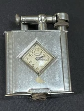 Vintage 1930 GOLDEN WHEEL LIFT Arm Watch Pocket Lighter Art Deco
