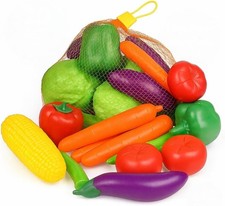 Play Vegetables Toy Set Life Sized Pretend Food for Kids Kitchen