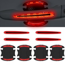 8PCS Car Door Handle Protector, Anti-Scratches Carbon Fiber Car Door Handle S...