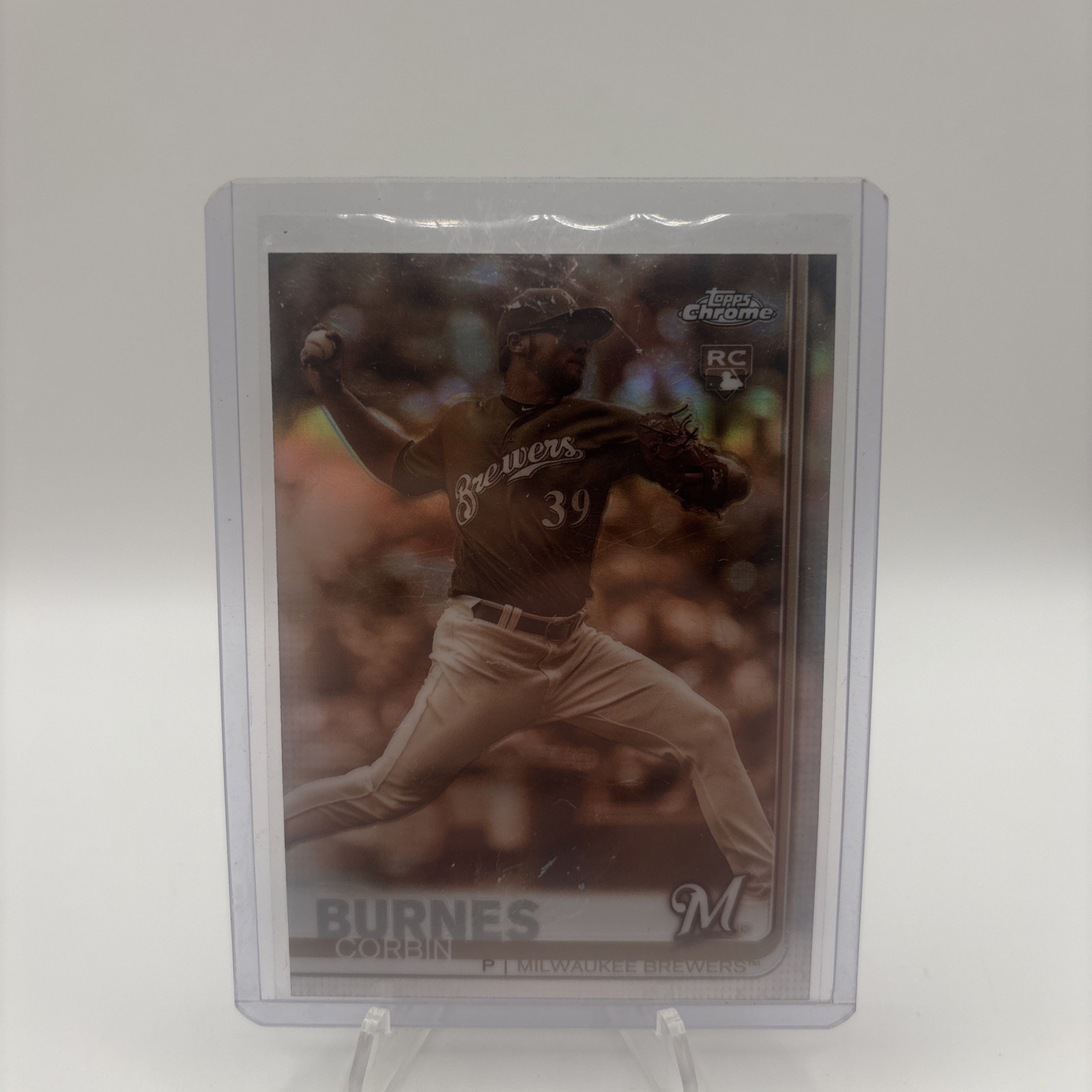 2019 Topps Chrome #84 Corbin Burnes Sepia Refractor Rookie RC