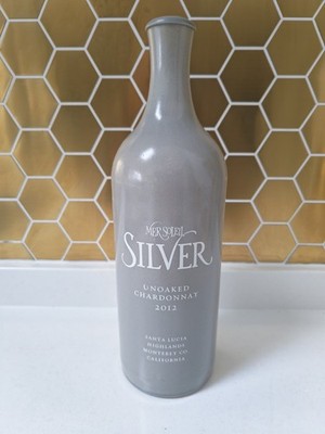 Mer Soleil Silver Unoaked Chardonnay 2012 Empty Ceramic Wine Bottle Monterey Co.