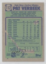 1990-91 Topps Blank Front Pat Verbeek #112 0kb5