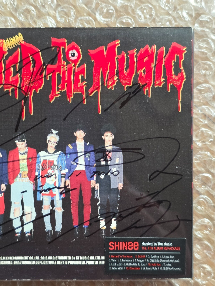 Shinee MARRIED TO THE MUSIC Promo Sticker 4th Album Autographed