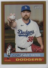 2025 Topps Heritage High Number Chrome Gold Border 11/50 Kirby Yates #649 0i7e