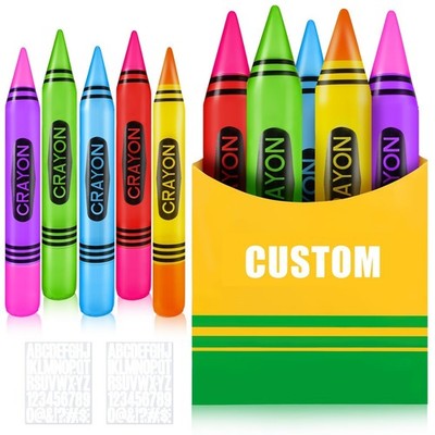 Naozinebi 8 Pcs Giant Party Decorations Large Inflatable Crayon Colorful