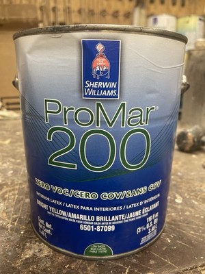 1 Gal. Sherwin Williams ProMar 200  Interior Paint/Bright Yellow Base/ Low Sheen