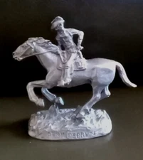Rawcliffe Fine Pewter #782 Pony Express Cowboy on Horse Detailed Figure
