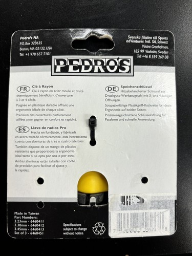 NEW Pedro's Pro 3.45mm Bicycle Spoke Wrench - Yellow - Picture 4 of 4